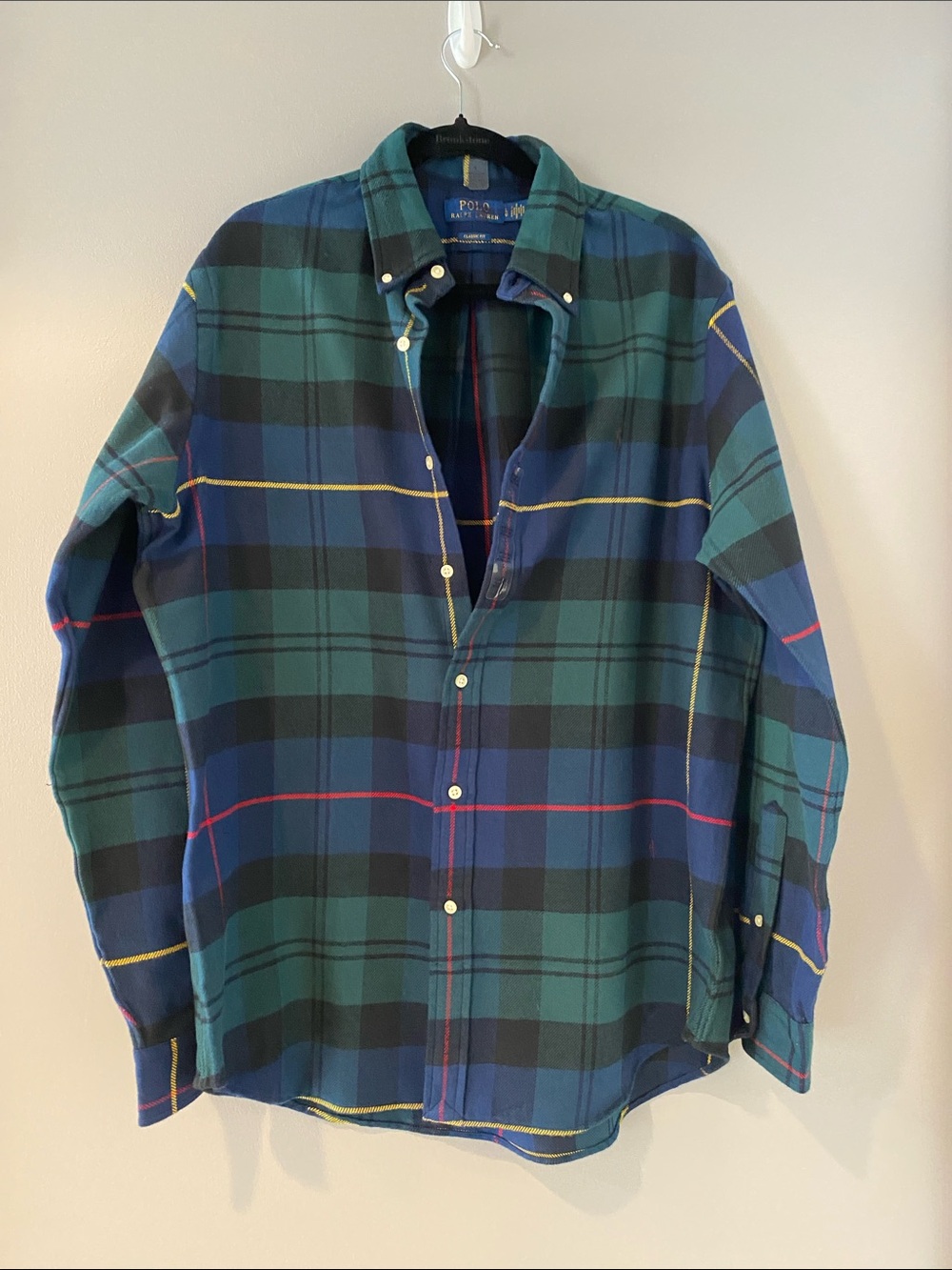 Polo by Ralph Lauren Blue & Green Plaid Button-Down Shirt